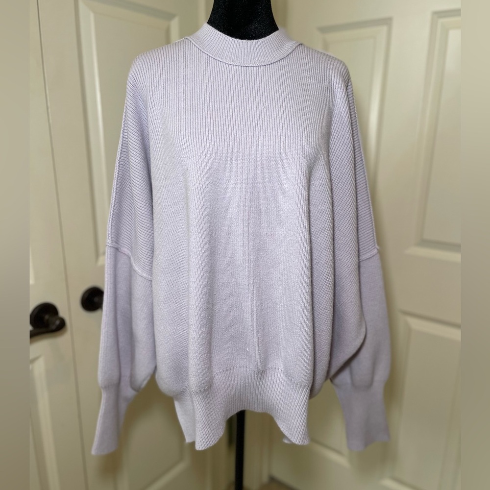 Free People Lavender Oversized Turtleneck Sweater